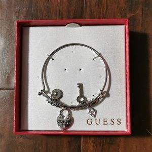 GUESS bangle silver tone